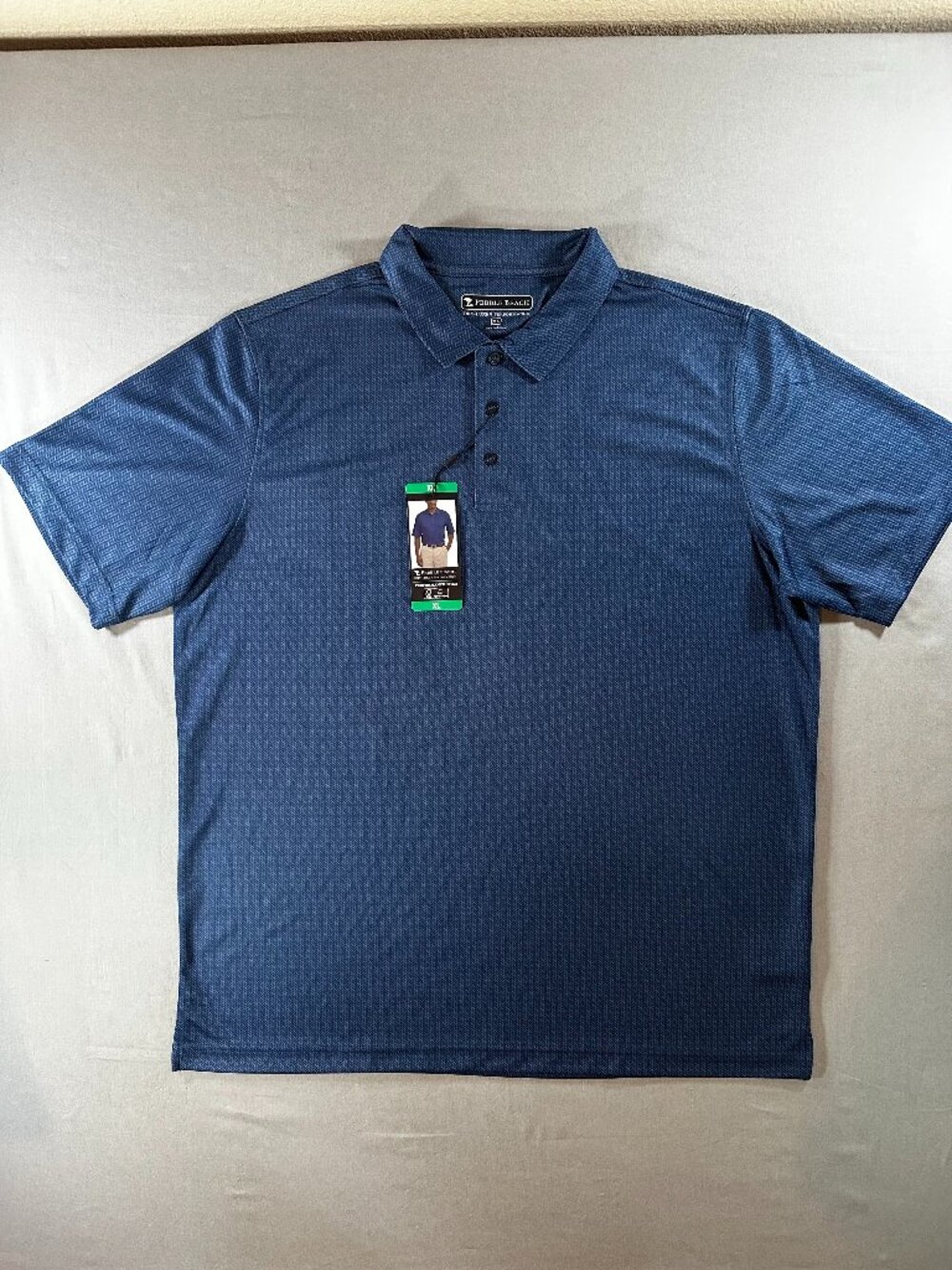 Pebble Beach Dry-Luxe Performance Polo Men’s XL Blue Golf Shirt NWT